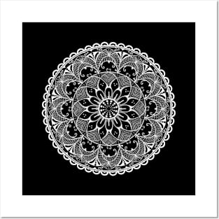 Flower mandala art Posters and Art